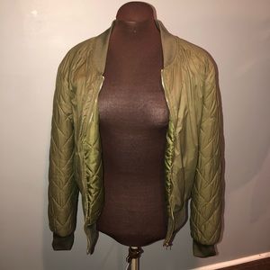 Olive Green Bomber Jacket